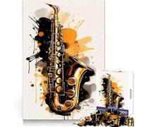 Saxophone Jazz Jigsaw Puzzles for Teenagers 1000 Piece Wise Think Toy Gentle Leisure Tight Cut Santa Wish List (50x75cm)