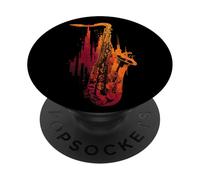 Saxophone Jazz Musician Abstract Sax Instrument PopSockets Adhesive PopGrip