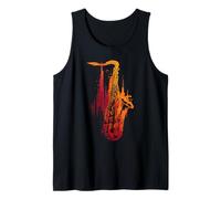 Saxophone Jazz Musician Abstract Sax Instrument Tank Top