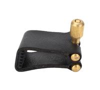 Saxophone Leather Ligature Fastener, Sax Tube Bundle Belt Compact Professional Replacement for Sax Mouthpiece C Type (Tenor)