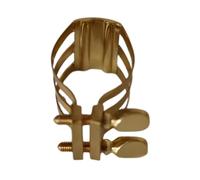 Saxophone Ligature Alto Sax - Gold Double Screw Alto Sax Mouthpiece Ligature - Saxophone Clip Accessories Stable Multi-Functional for Saxophonists for Performing, Practicing
