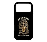 Saxophone Melody & Soul Vintage Golden Musical Notes Case for iPhone 17 Pro Max