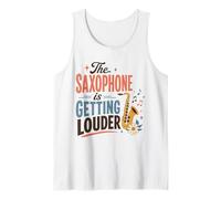 Saxophone Meme Musician Humor Jazz Band Instrument Tank Top