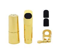 Saxophone Metal Flute Head With Hat And Clip Set For Soprano Sax Woodwind Instrument Accessories