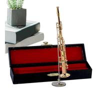Saxophone Model,Gold Plated Miniature Saxophone - Collectible With Handout Case For Home Decor Christmas And Birthday For Adults And Children