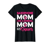 Saxophone Mom Like a Normal Mom Mothers Day Sax Player Mom T-Shirt