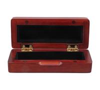 Saxophone Mouth Piece Storage Case Flannel Lined Box Maple Wood Storage Protective Box Durable Wooden Tube Instrument Portable Musical Instrument Organizer