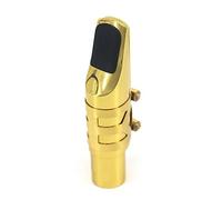 Saxophone Mouthpiece, 7C Tenor Saxophone Mouthpiece Musical Instrument Accessories Brass Alto Sax Alto with Cap Buckle Patch for Beginner Musician