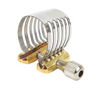 Saxophone Mouthpiece Clip with Screw Adjustment, Stainless Steel Sax Ligature, Protected by Storage Box, Compatible with Most Treble Saxophone Microphones