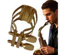 Saxophone Mouthpiece Ligature - Alto Sax Mouthpiece Fastener,Multi-Functional Portable Saxophone Clip Practicing Accessories for Saxophonists, Music Lovers