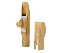 Saxophone Mouthpiece, Metal Size 6 Alto Sax Saxophone Mouthpiece with Cap Replacement for Saxophone Professionals and Beginners