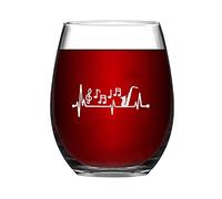 Saxophone Musical Notes Funny Stemless Wine Glass Laser Engraved Whiskey Glass Shot Glass Unique Idea for Him, Her, Mom, Wife, Boss, Sister, BFF, Birthday Gifts for Coworker,15 oz