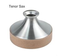 Saxophone Mute for Alto Tenor Soprano Sax, Brushed Aluminum Wind Instrument Accessory, Compact Size with Noise Reduction Function, Compat(Tenor Sax)