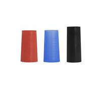 Saxophone Neck 3 Pcs Universal Saxophone Neck Joint Silicone Instrument Accessories for Alto/Tenor Saxophone Neck Set, Red/Blue/Black