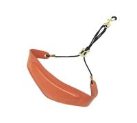 Saxophone Neck Band Cotton Pad Leather Neck Strap Leather Mat Metal Buckle Sax Hanging Belts Saxophone Accessories (Color : Yellow)
