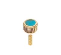 saxophone Neck Screws 135 Heavy by KGUMusic for alto, tenor, soprano, baritone sax for YMH, Keilwerth, Antigua, Buffet, Selmer TS44 (Raw Brass, Turquoise)