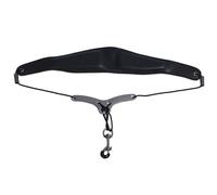 Saxophone Neck Strap, Adjustable Comfortable Leather Saxophone Strap Padded Neoprene with Swivel Hook for Alto Tenor Sax Instrument Accessories (Black)