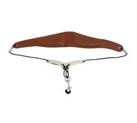 Saxophone Neck Strap, Adjustable Comfortable Leather Saxophone Strap Padded Neoprene with Swivel Hook for Alto Tenor Sax Instrument Accessories (Coffee)