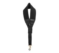 Saxophone Neck Strap Adjustable Length Widened Nylon Shoulder Strap with Metal Hook for Alto Saxophones Clarinet (Black)