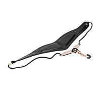 Saxophone Neck Strap Sax PU Leather Harness Comfortable Sweat-Reducing Protective Metal for Soprano Tenor Alto Sax Black