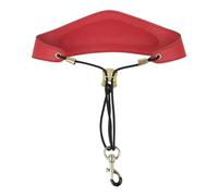 Saxophone Neck Strap Soft Padded Sax Leather Shoulder Strap Harness Instruments Accessories Adjustable Comfortable (Color : Red)