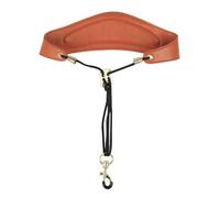 Saxophone Neck Strap Soft Padded Sax Leather Shoulder Strap Harness Instruments Accessories Adjustable Comfortable (Color : Blue)