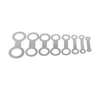 Saxophone Pad Repair Tool, 8pcs Metal Woodwind Instrument Pad Repair Kit Saxophone Leveling Rings Pad Keycovers Adjustment