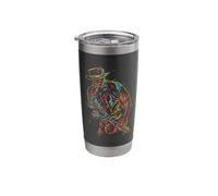 Saxophone Player Abstract Art Stainless Steel Insulated Tumbler