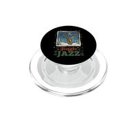 Saxophone Player Saxophonist Jazz Musician Winter Snow Retro PopSockets PopGrip for MagSafe
