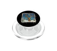 Saxophone Player Saxophonist Jazz Musician Winter Snow Retro PopSockets PopGrip for MagSafe