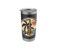 Saxophone Portrait Stainless Steel Insulated Tumbler