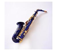 Saxophone Professional Alto Saxophone Eb Tune E-flat Brass Blue Saxophone Musical Instruments With Case