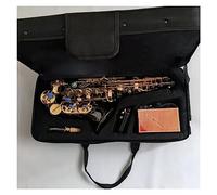 Saxophone Professional Bb Tuned Black Nickel Gold Saxophone Bend Carved Saxophone Instrument With Case
