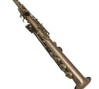 saxophone Professional Soprano Saxophone B-flat Phosphor Straight Pipe Carved Pattern Jazz Instrument With Case (Color : Cloth bag)