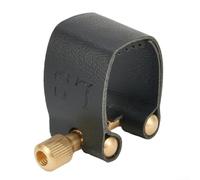 Saxophone Protection PU Leather Mouthpiece Ligature & Cap for Alto/Tenor/Soprano Use (Soprano)