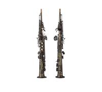 Saxophone Saxophone BB Black Nickel Gold Silver Plated Gold Lacquerwhite Copper Split Saxophone Sax Instrument (Color : Bk nickel matte)