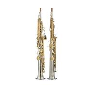 Saxophone Saxophone BB Black Nickel Gold Silver Plated Gold Lacquerwhite Copper Split Saxophone Sax Instrument (Color : White copper)