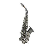Saxophone Saxophone Brass Golden Carve Pattern Sax White Buttons Mouthpiece Wind Instrument Accessories (Color : Bk)