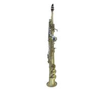 Saxophone Saxophone Instrument Straight Pipe Integrated B Flat Professional Playing Saxophone Instrument (Color : Antique bronze)