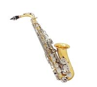 saxophone Saxophone Sax Glossy Brass Engraved Eb E-flat White Button Wind Instrument With Case Mute
