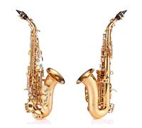 Saxophone Saxophone Small Bent Pipe In B Flat Universal For Beginners And Professional Playing Instruments (Color : Bronze gold)