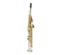 Saxophone Saxophone Straight Pipe Brass Silver Plated Body Gold Lacquer Key Sax Playing Musical Instrument With Case