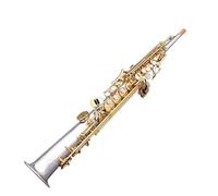 saxophone SaxophoneNickel Silver Straight E-flat Sax Musical With Hard Boxs(Canvas bag)