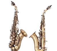 saxophone set B Flat Curved Treble Saxophone Antique Copper Professional Musical Instruments With Gloves Case