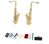 saxophone set Bb Professional Tenor Saxophone Golden Tenor Sax Jazz Instrument Saxophone Complete Accessories