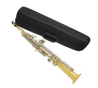 saxophone set Bb Treble Saxophone Golden Silver Color Brass Straight Pipe Sax Woodwind Musical Instrument With Leather Box