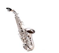 saxophone set Brass Carve Pattern Bb Bend Soprano Saxophone Sax White Wind Instrument