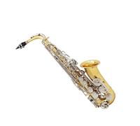saxophone set Brass Eb E-Flat Alto Saxophone Sax Glossy Engraved Natural White Shell Button Wind Instrument With Hardshell Case