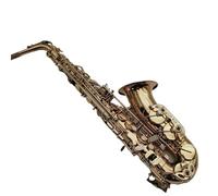 saxophone set Brass Gold Lacquer Alto Saxophone Eb Flat Sax Musical Instruments With High-end Box (Color : Light Grey)