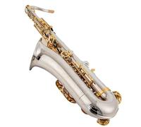 saxophone set Brass Tenor Saxophone Bb Tone Nickel Plated Tube Gold Key Sax With Case